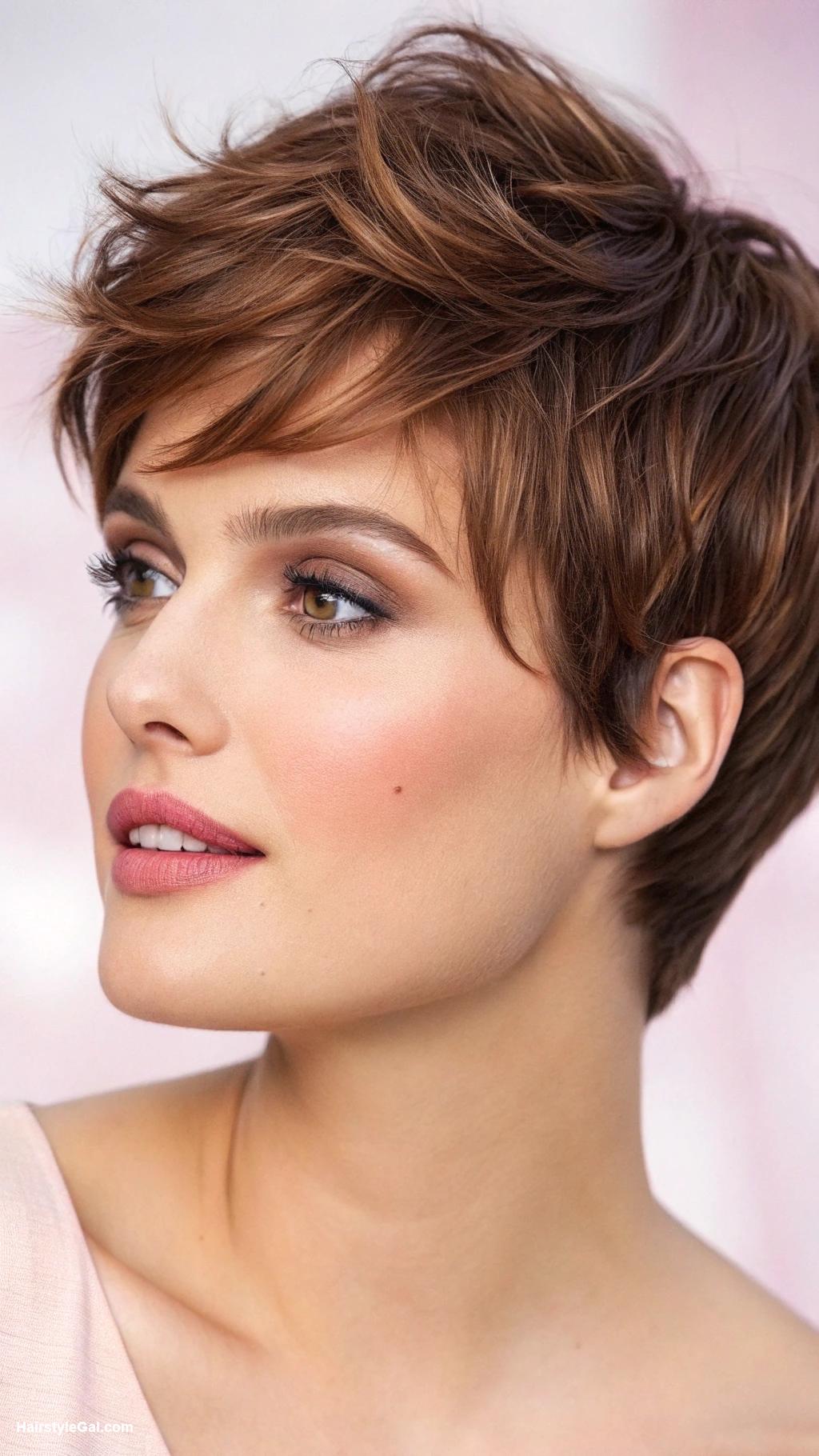 chubby face haircuts Soft Pixie Cut