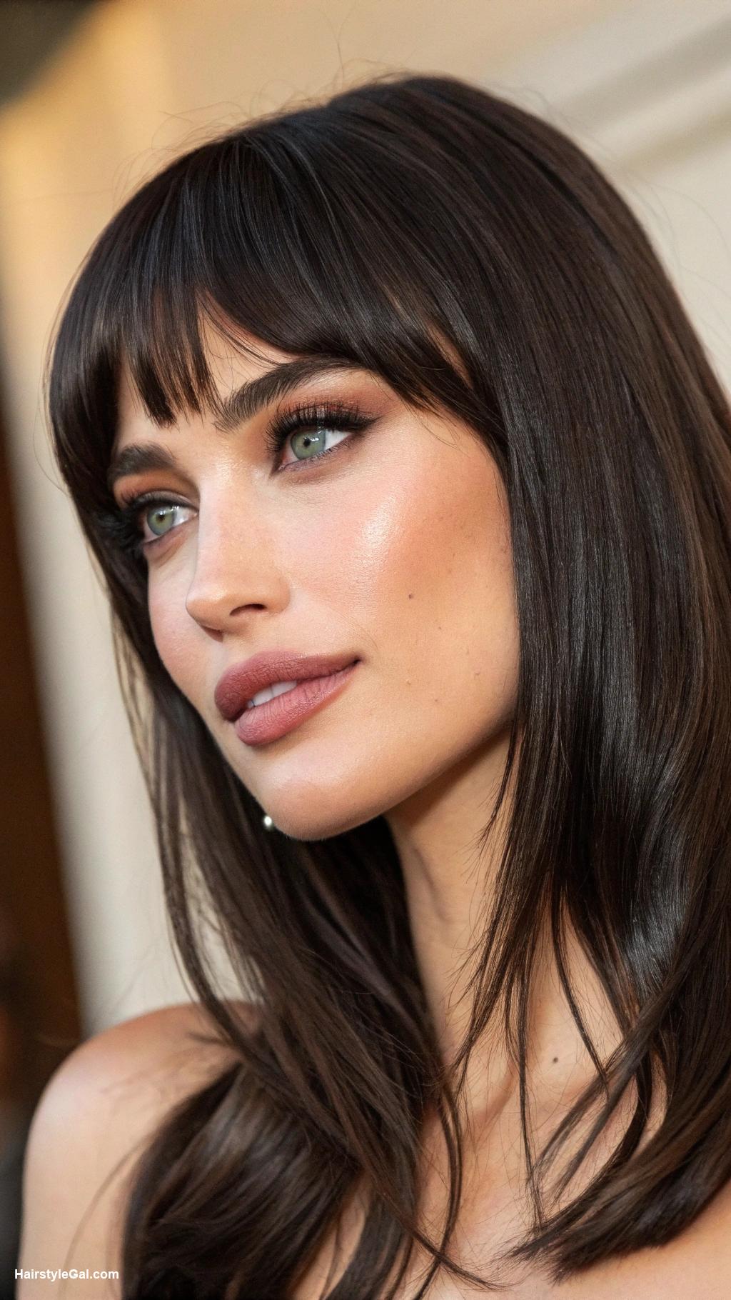 curtain bangs Asymmetrical curtain bangs for an edgy twist on the classic style