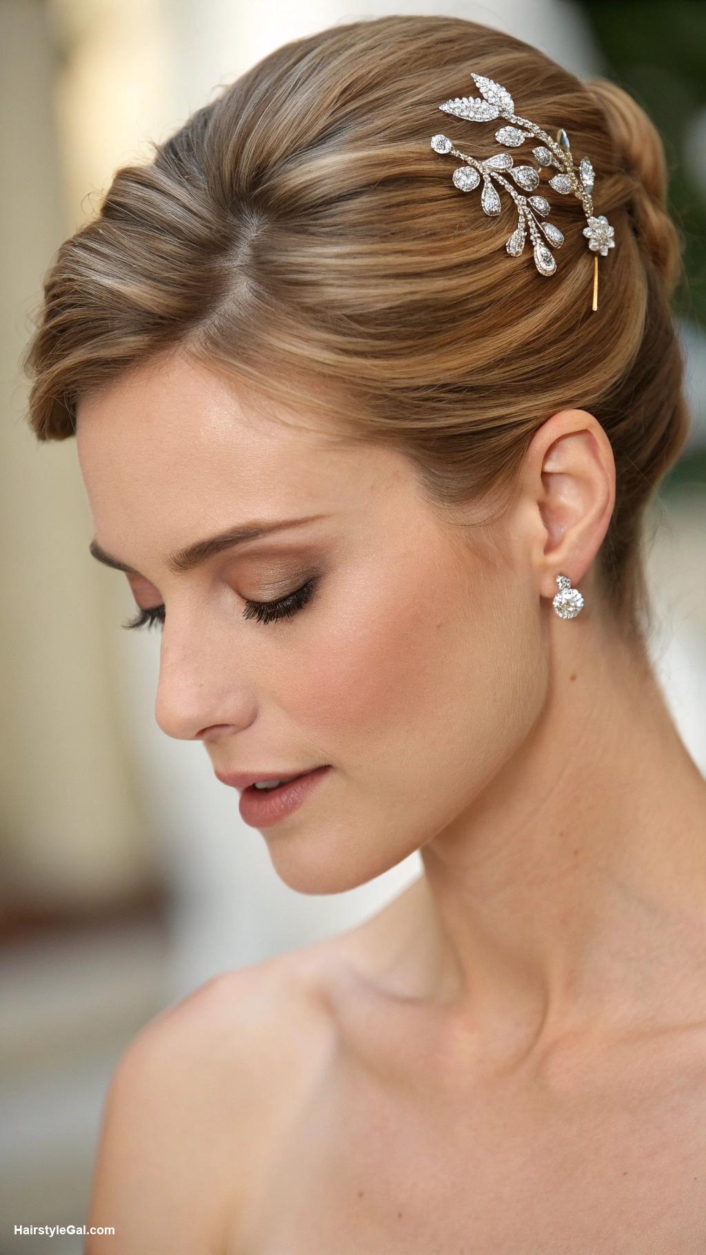 cute hairstyles Classic French twist with pins