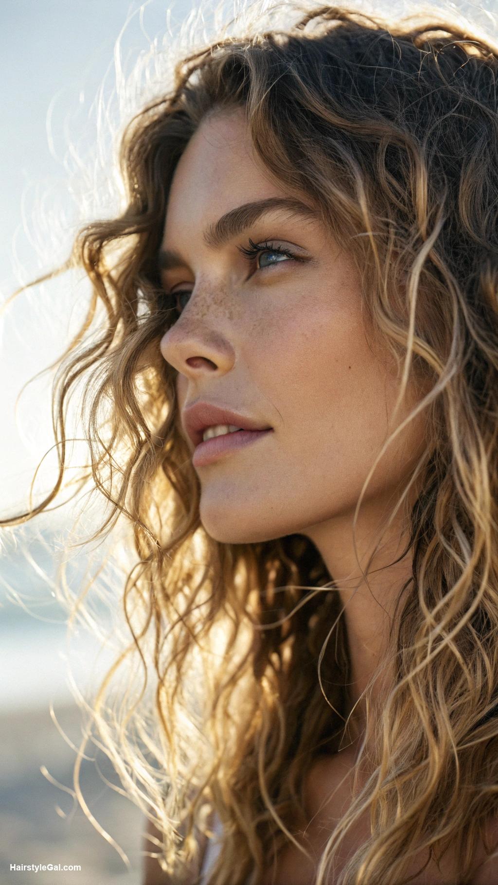 hairstyles for thin hair Beach Waves with Salt Spray