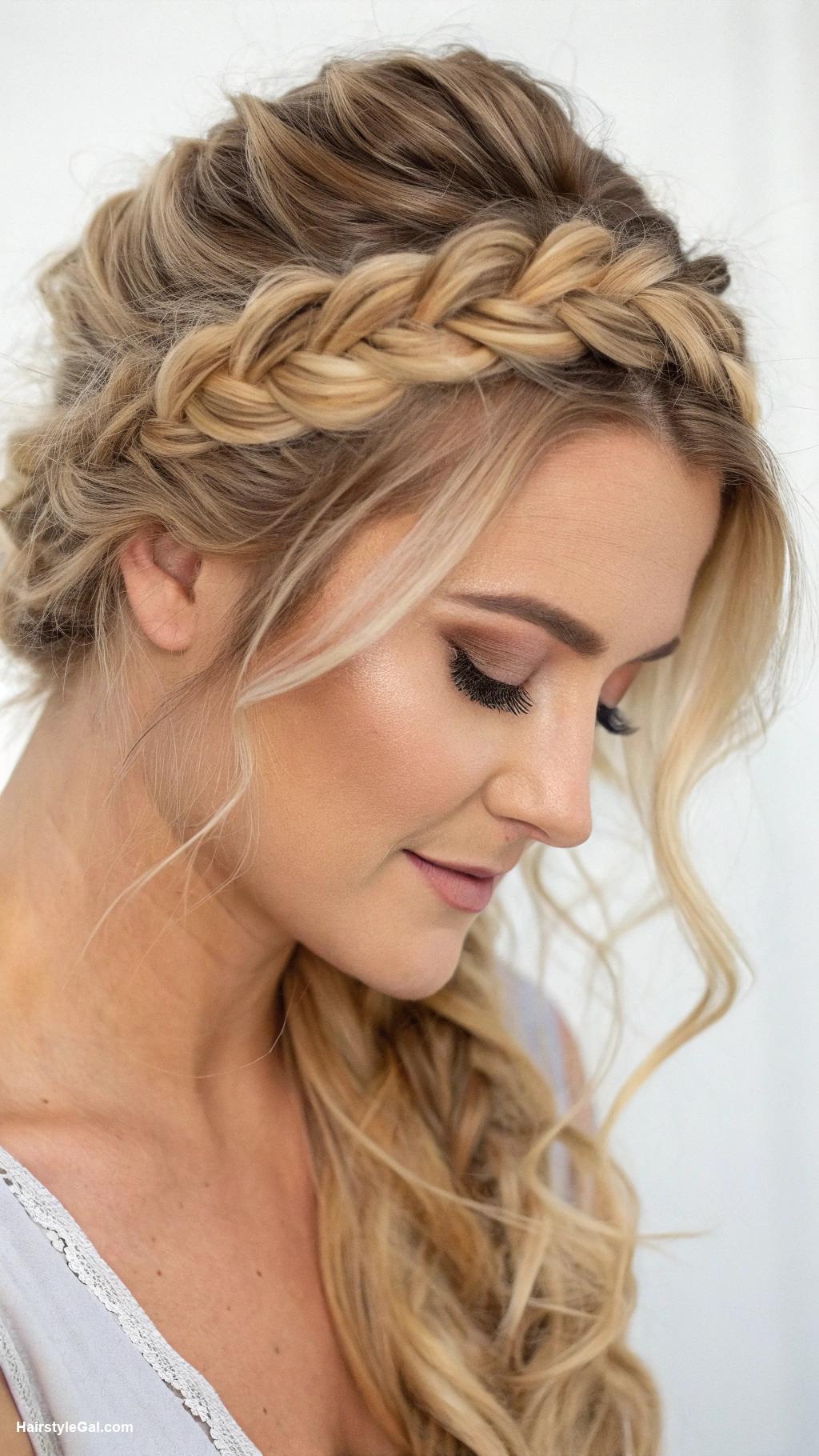 hairstyles for thin hair Braided Crown Create a Dutch braid along the hairline and pin it back for a bohemian thick haired look