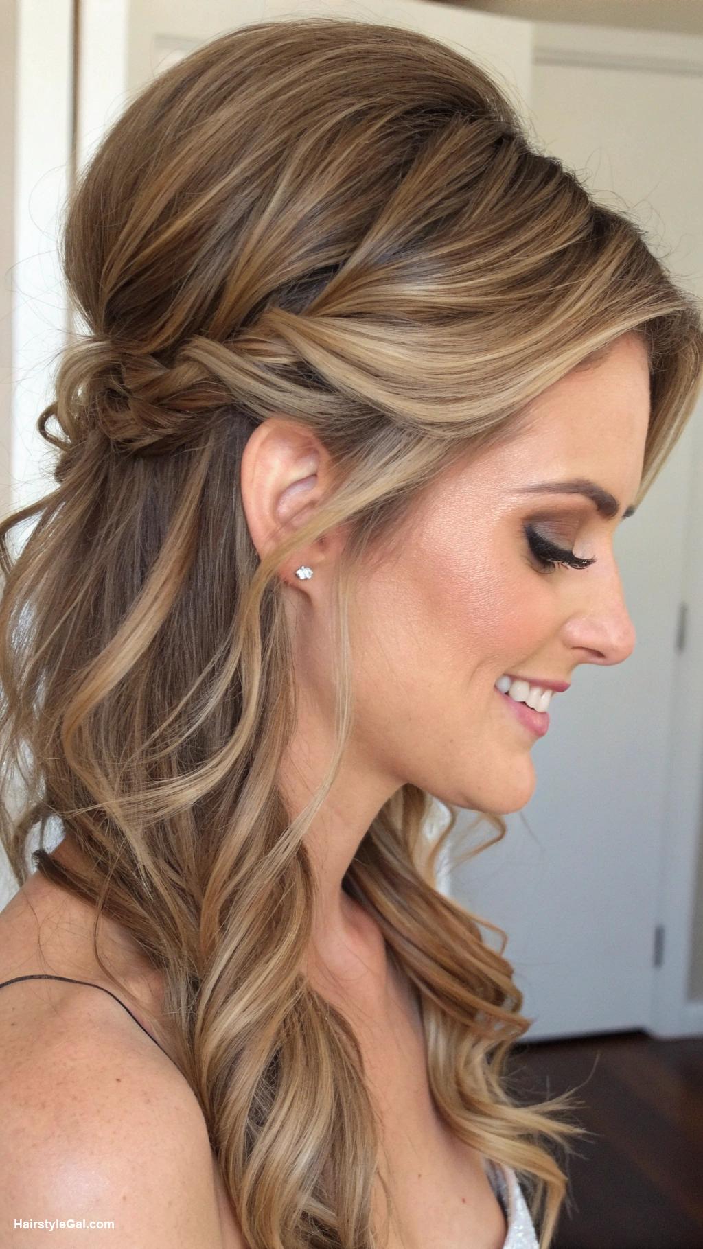 hairstyles for thin hair Half Up Twist with Volume