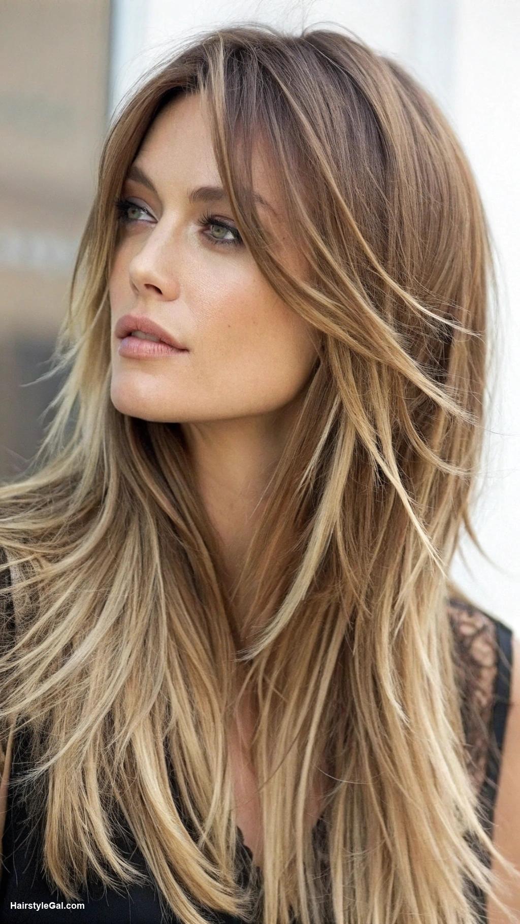 hairstyles for thin hair Long Layers with Feathered Ends