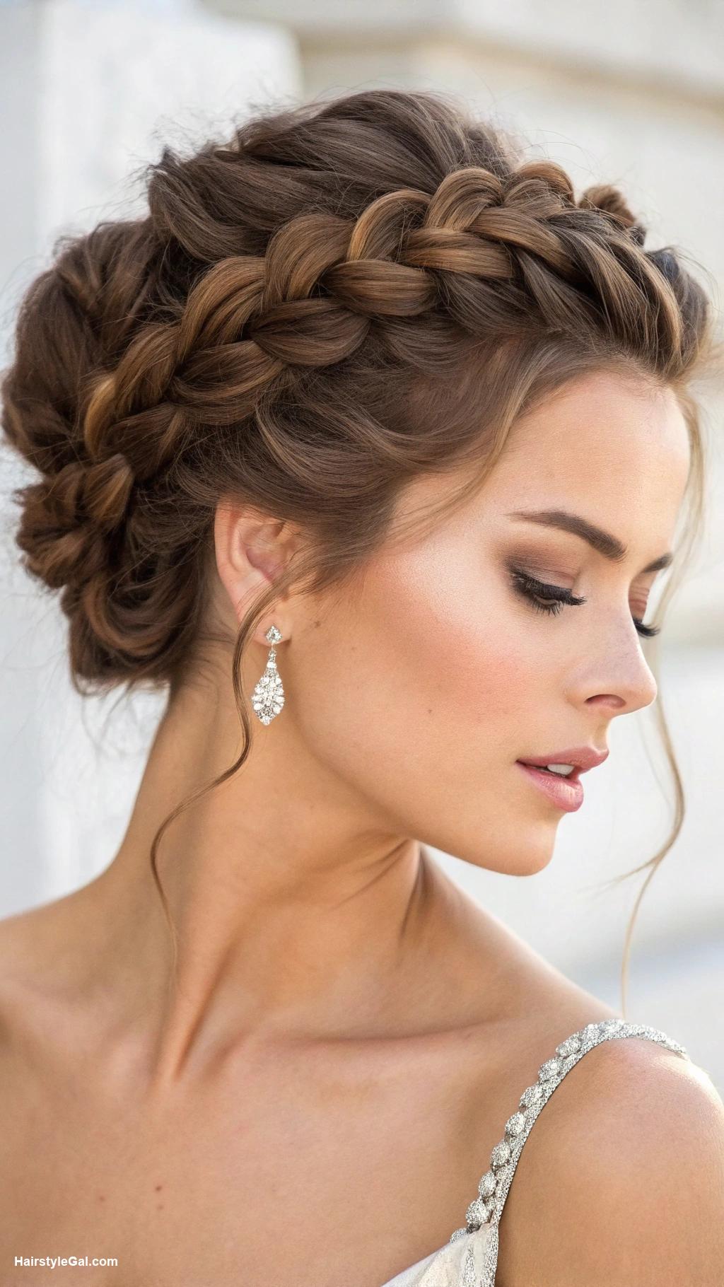 hairstyles for thin hair Voluminous Crown Braid