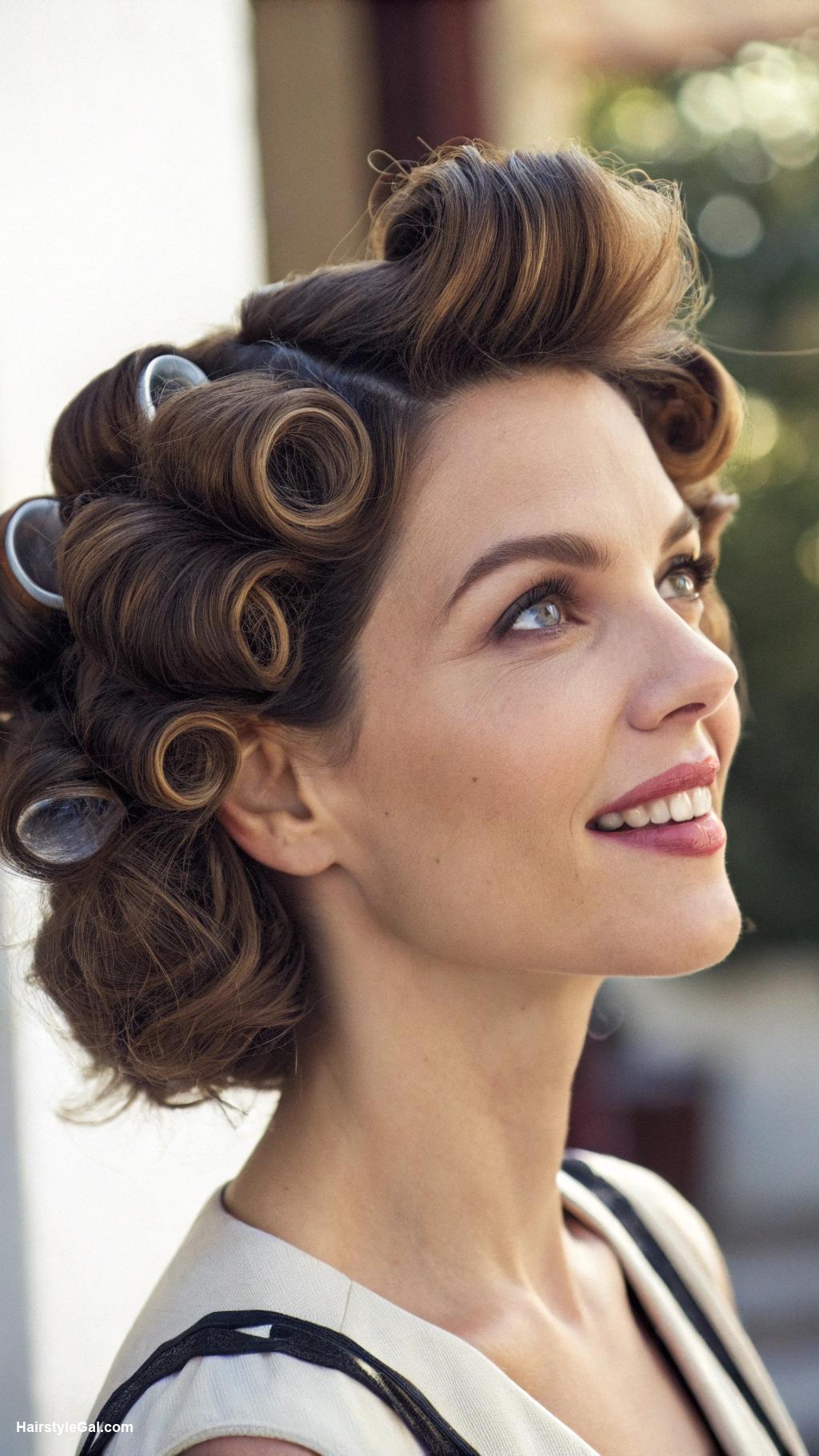 layered haircuts Vintage Inspired Layered Cut with Rollers