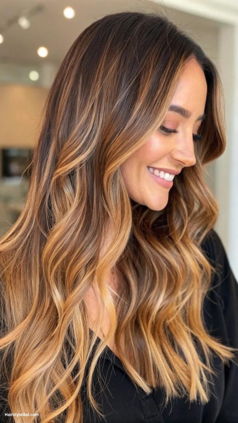 long haircuts Layered V Cut with Ombre