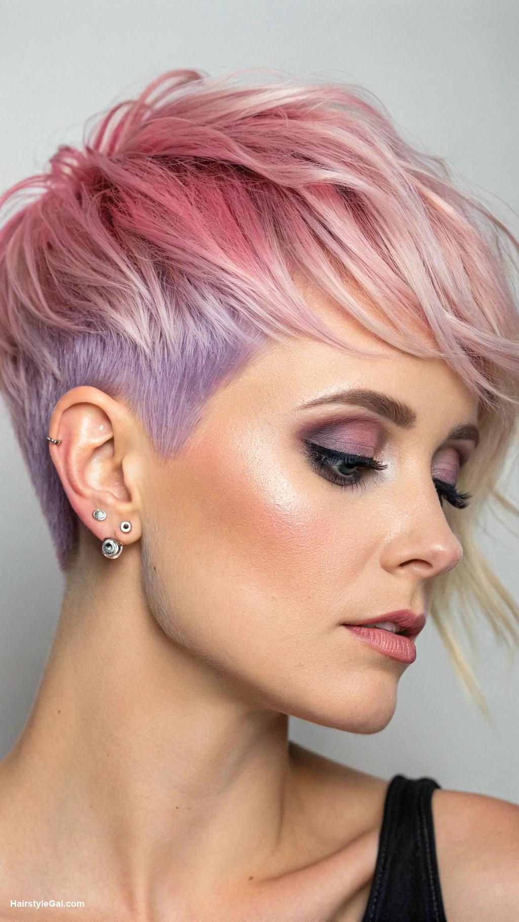 pixie haircuts Disconnected Pixie with a Stark Contrast in Length