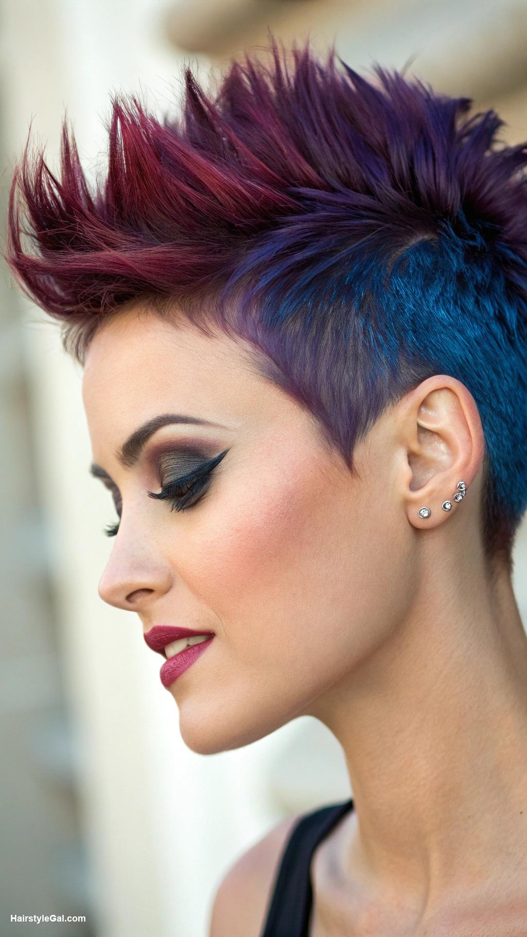 pixie haircuts Edgy Pixie with Spiky Top and Tapered Sides
