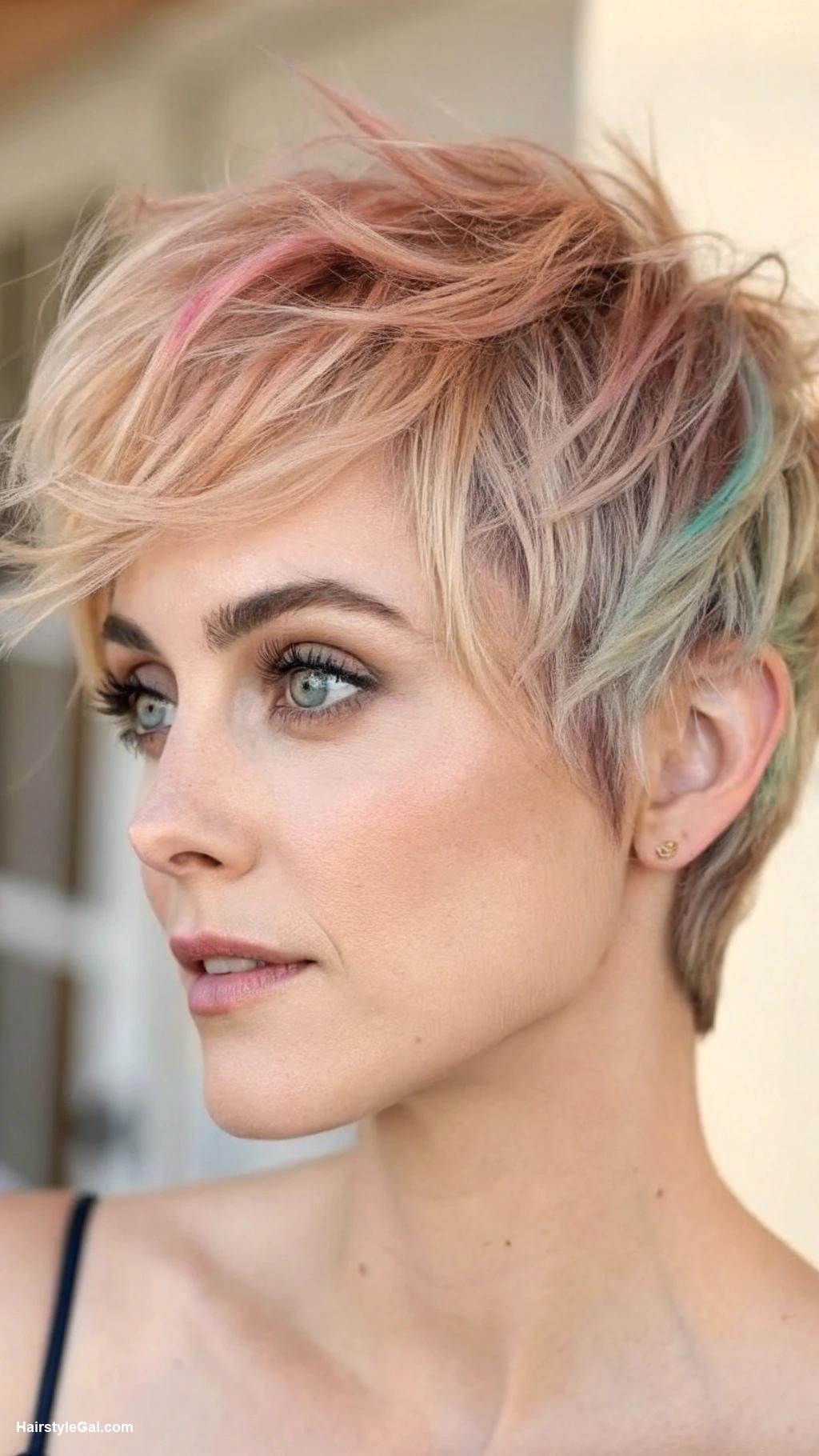 pixie haircuts Textured Pixie with Choppy Layers