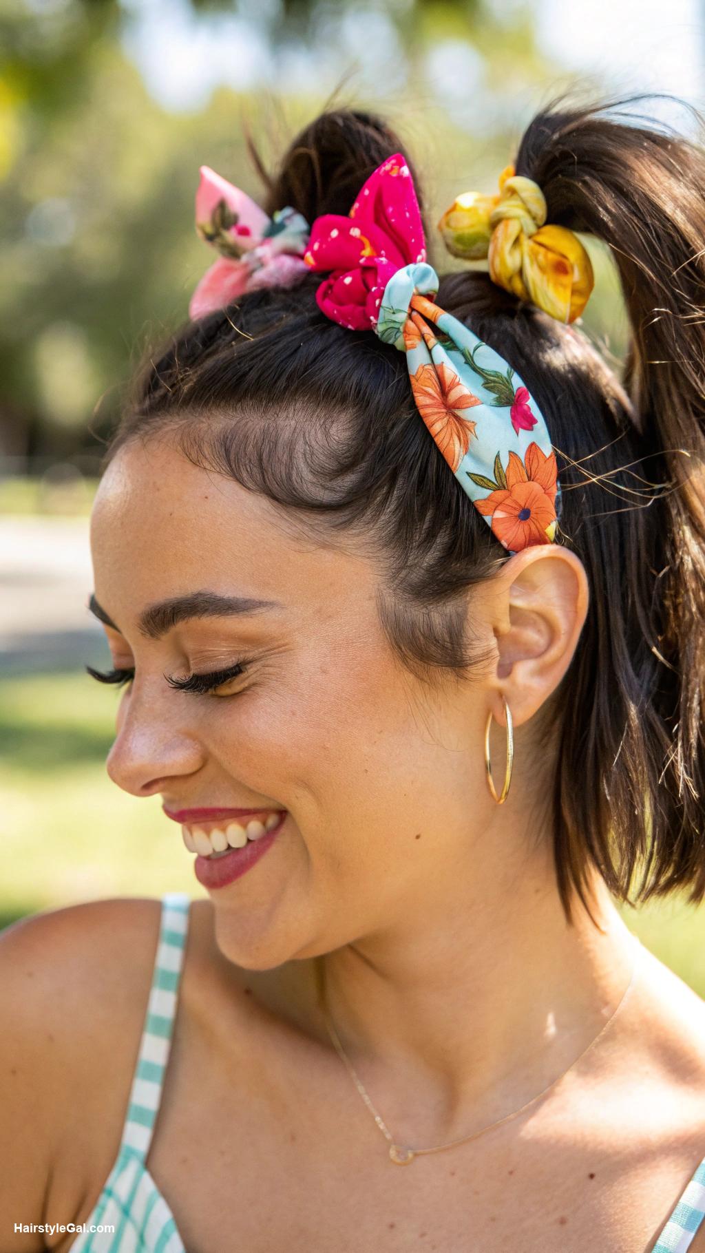 summer hair ideas Pigtails with playful hair ties