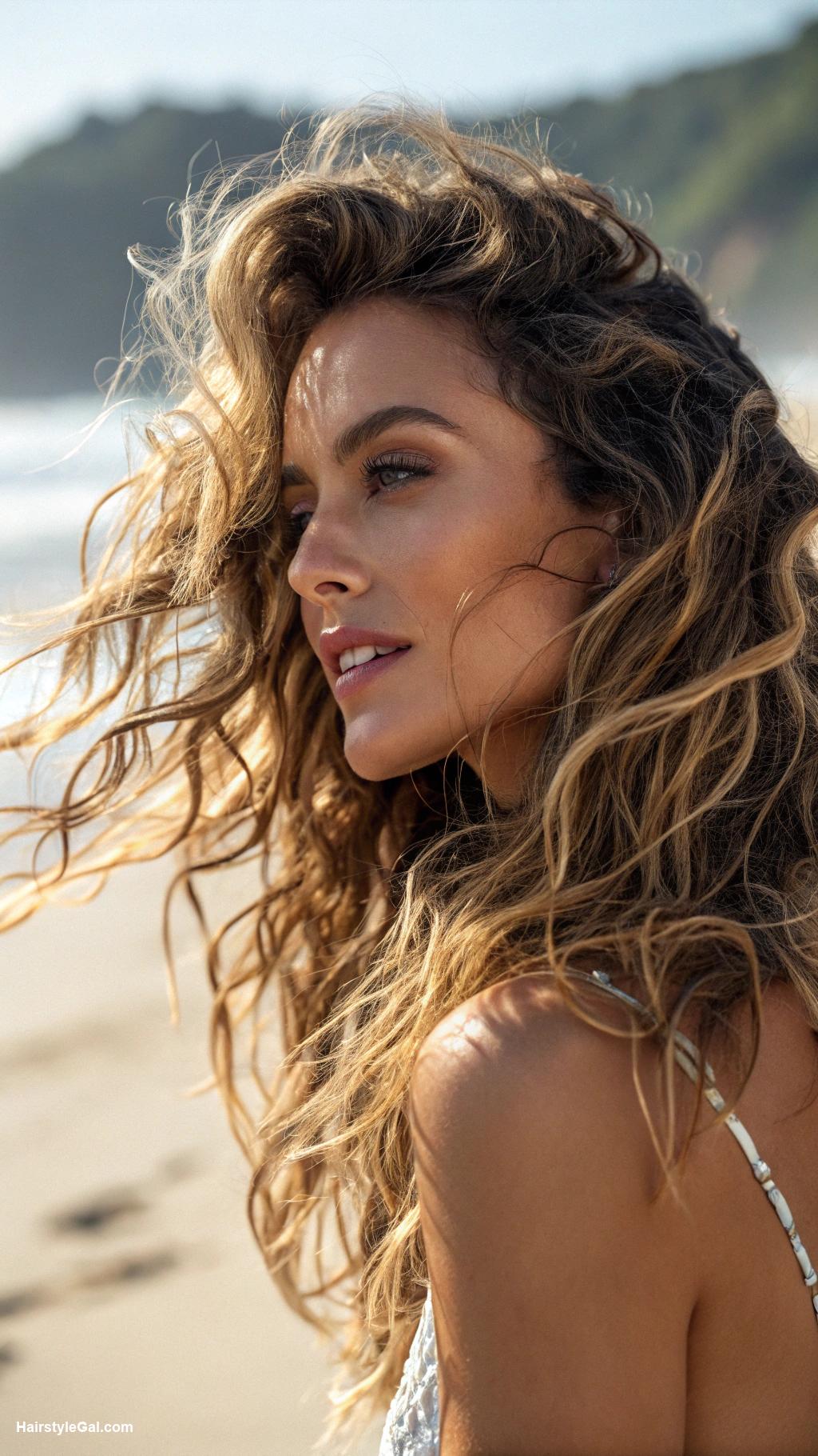 wavy hairstyles Beachy waves with salty spray
