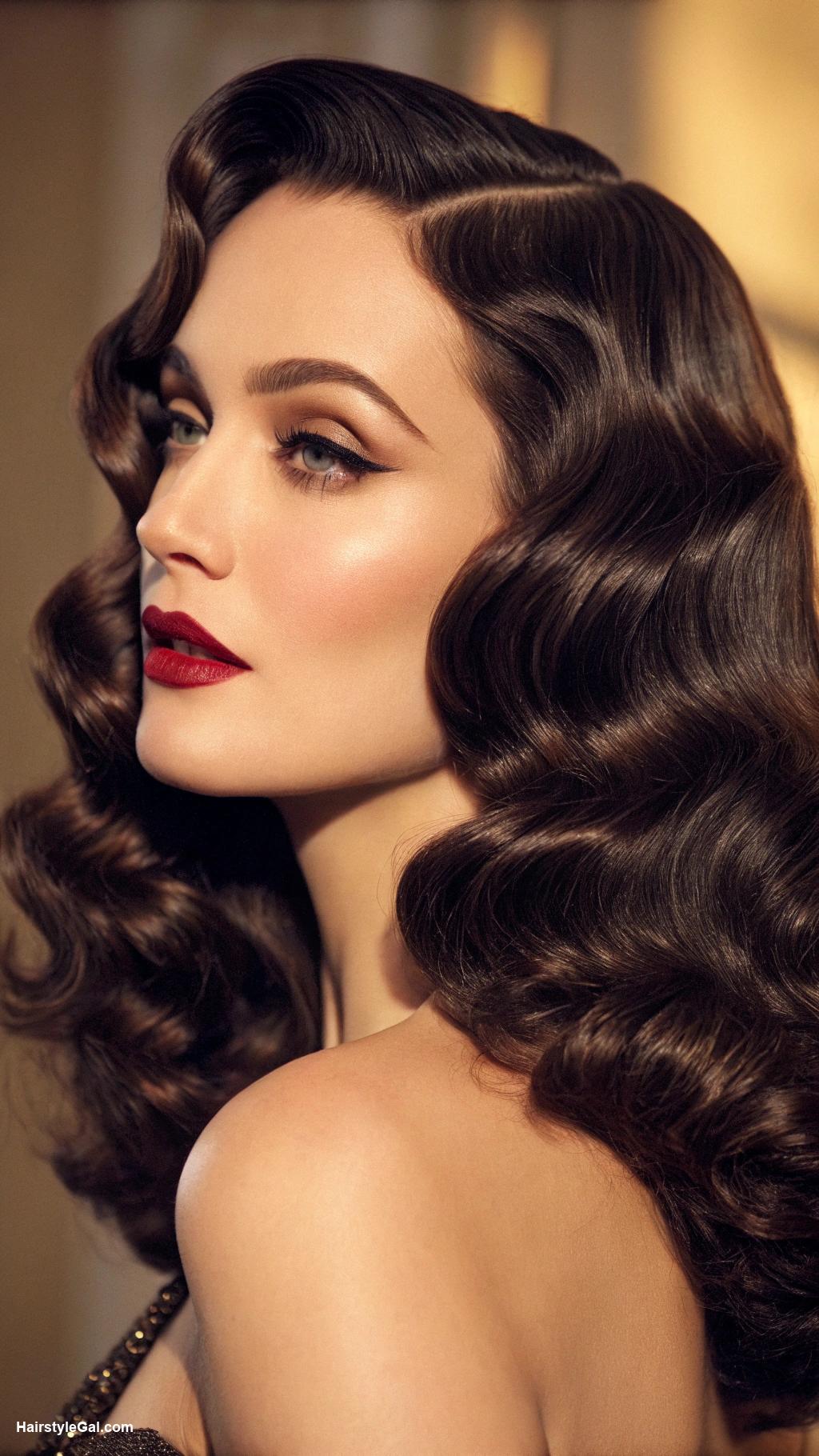 wavy hairstyles Classic vintage Hollywood waves