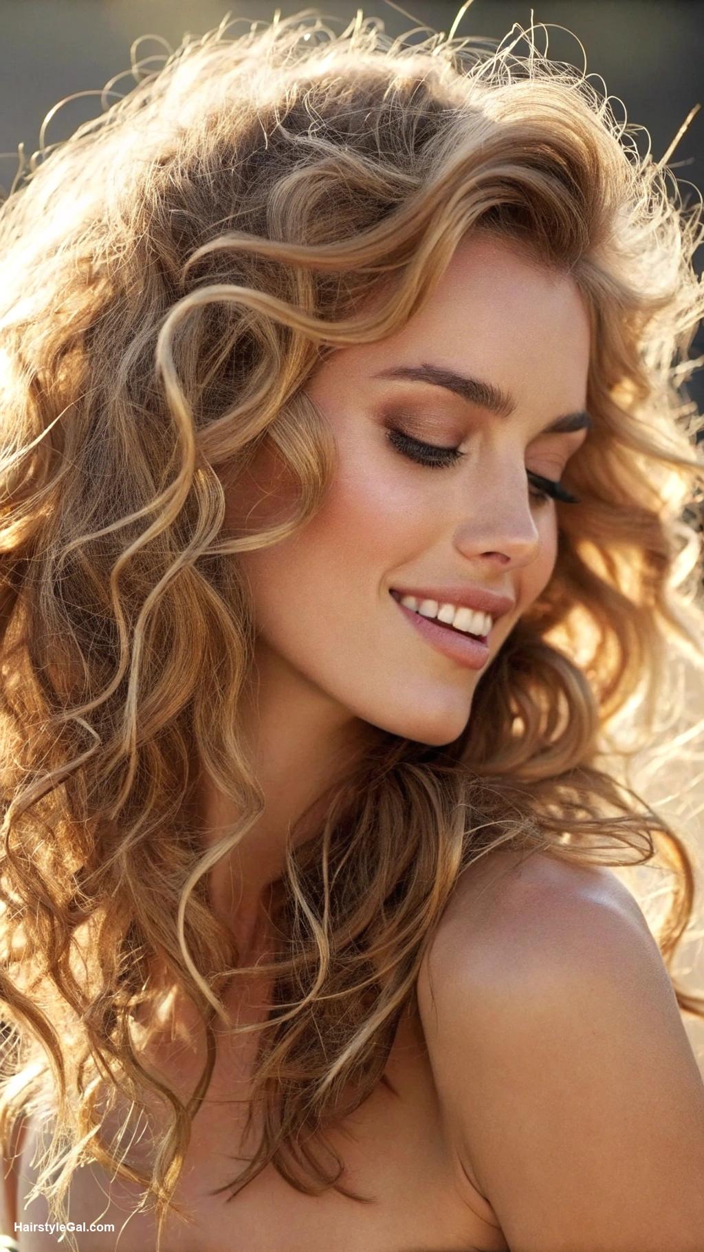 wavy hairstyles Loose tousled waves with curls