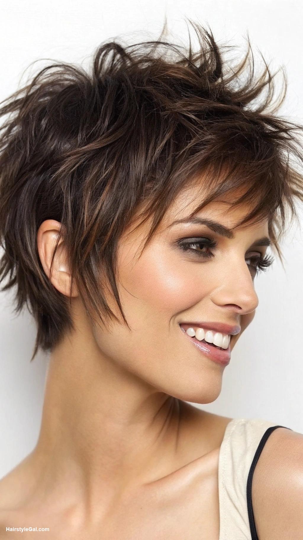 wolf cut Short Wolf Cut with Textured Ends for a Modern Edge