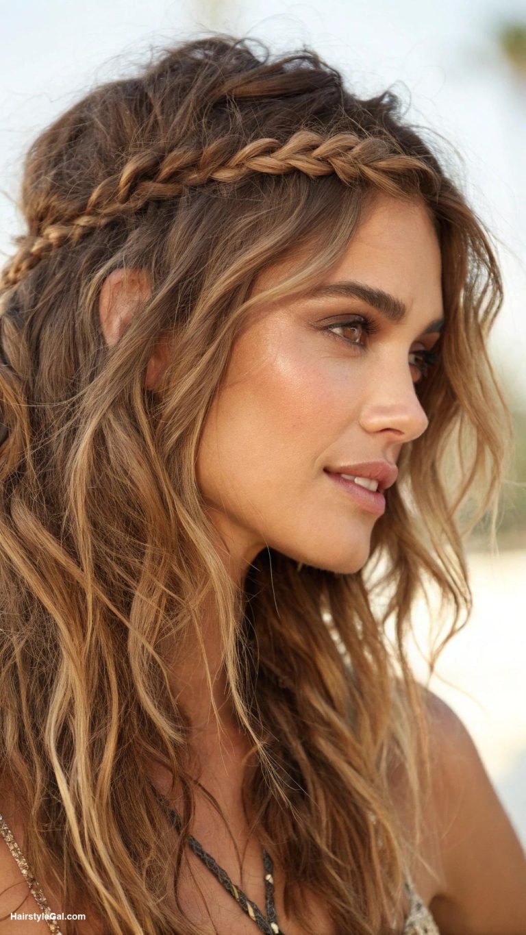 wolf cut Wolf Cut with Braids for a Bohemian Flair
