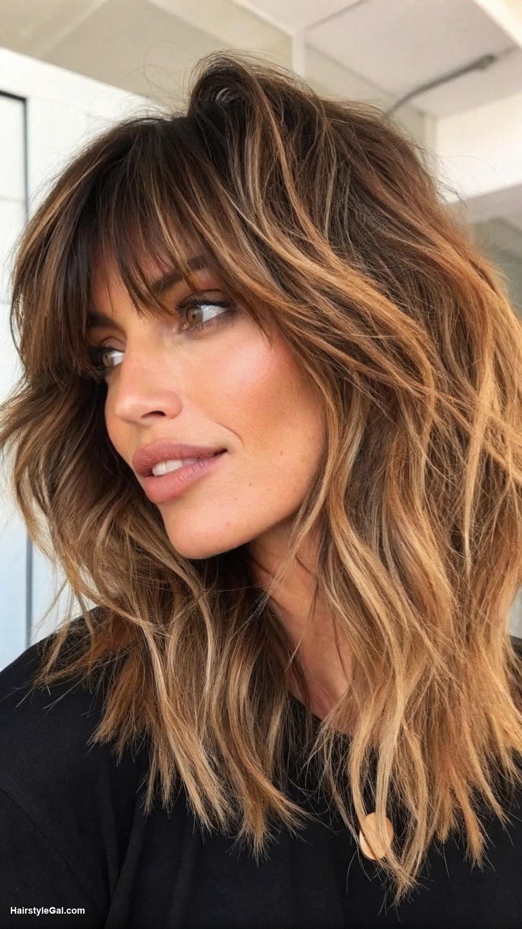wolf cut Wolf Cut with Chunky Highlights for a Fun Vibe