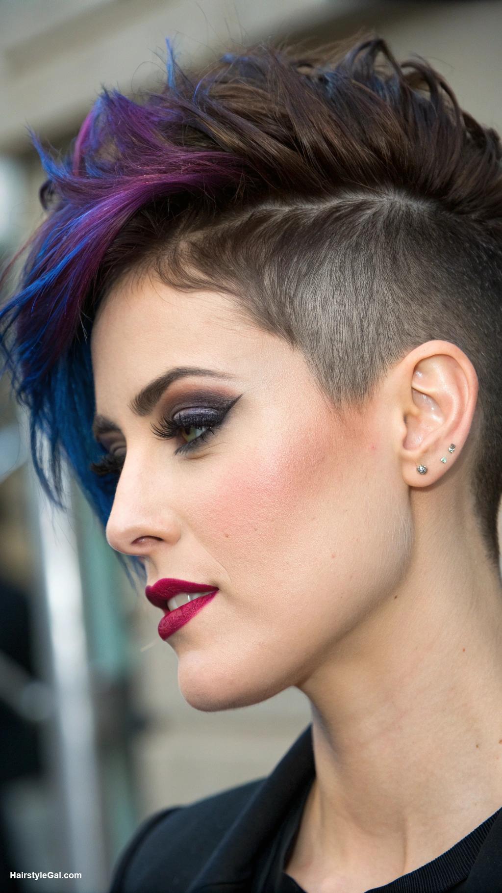 wolf cut Wolf Cut with Shaved Side for an Edgy Twist