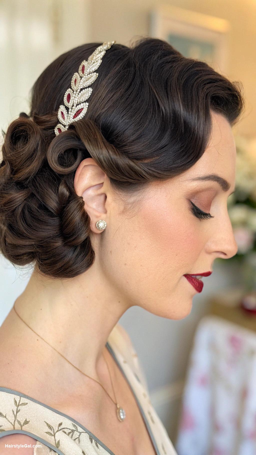 1920s hairstyles Curled Updo