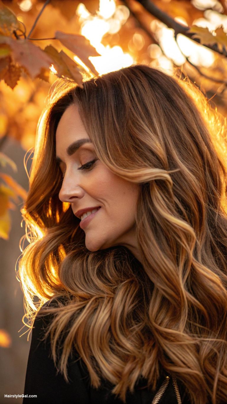 balayage hair Warm honey tones for fall