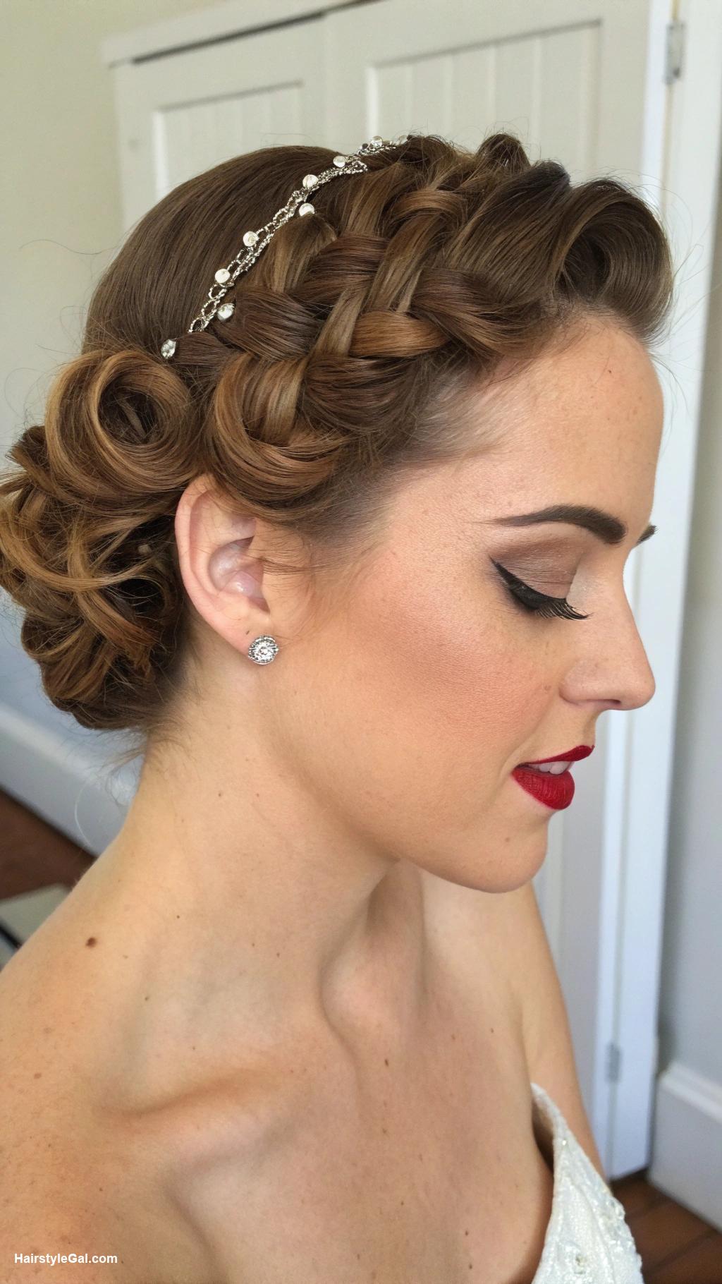 birthday party hairstyles Classic updo with vintage vibes