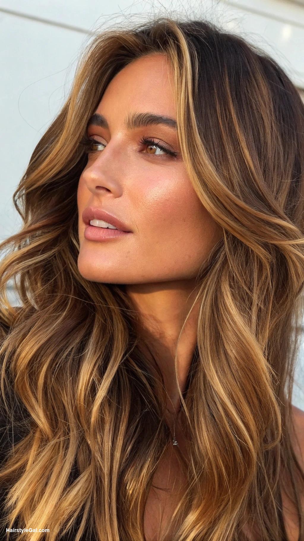 blonde hair colors Caramel Bronde Blend