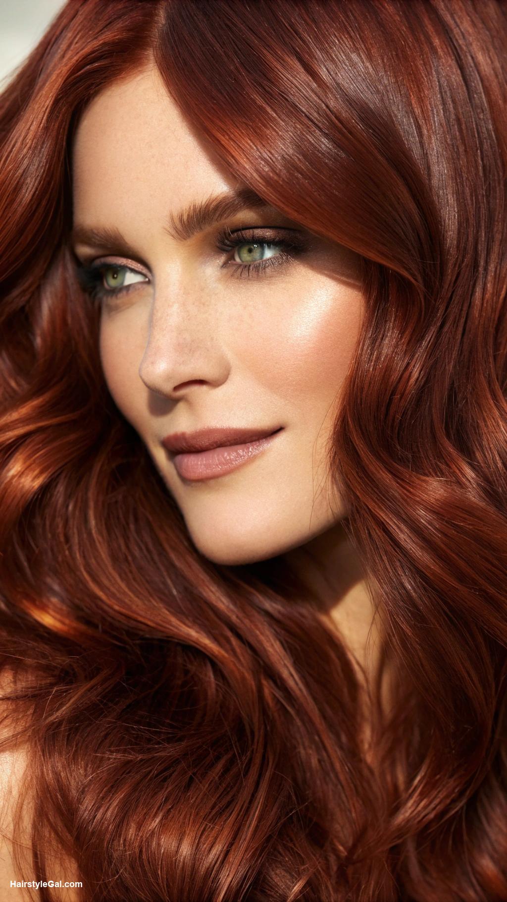 brown hair colors Bold Auburn Brown
