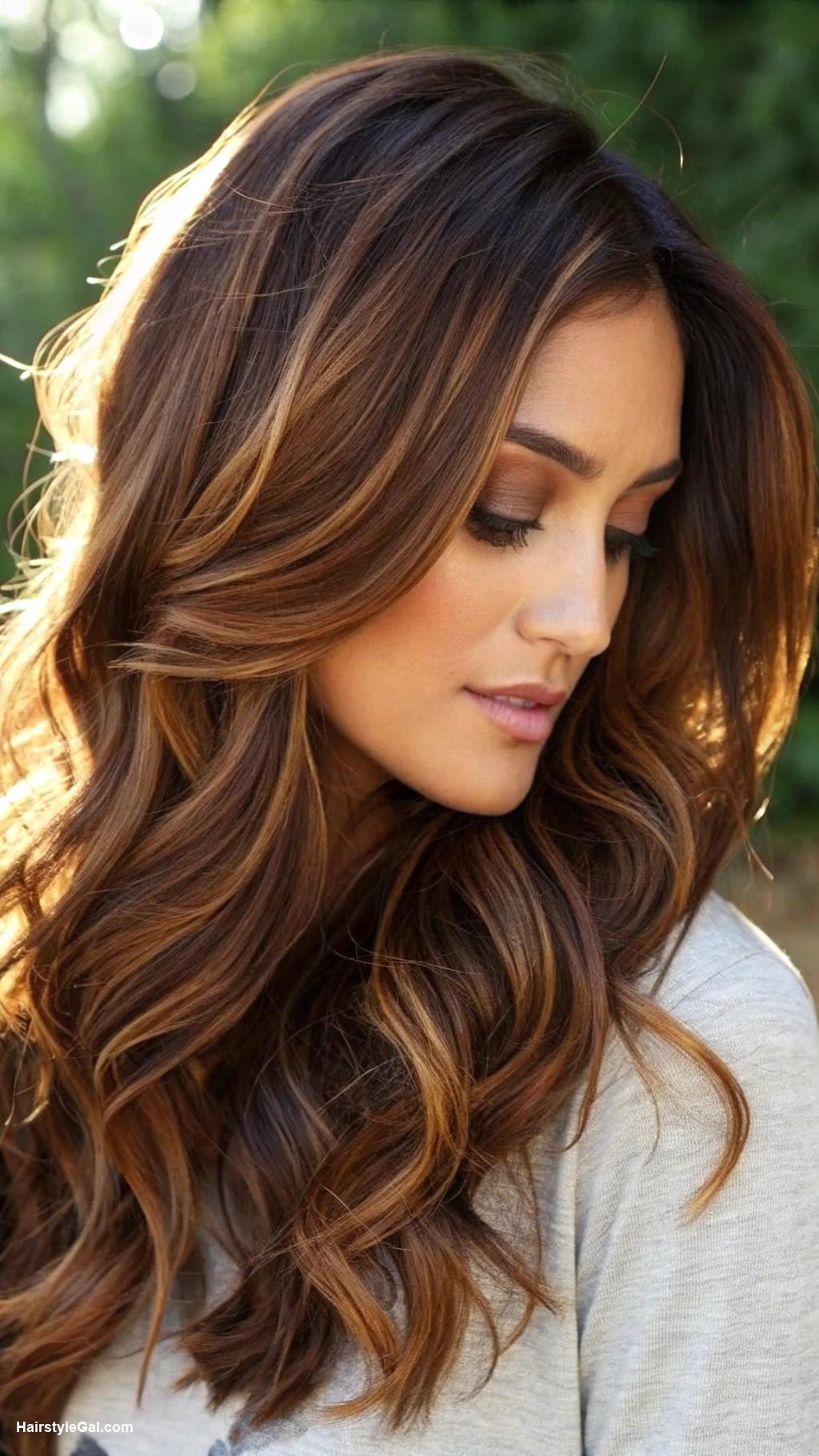 brown hair colors Caramel Highlights