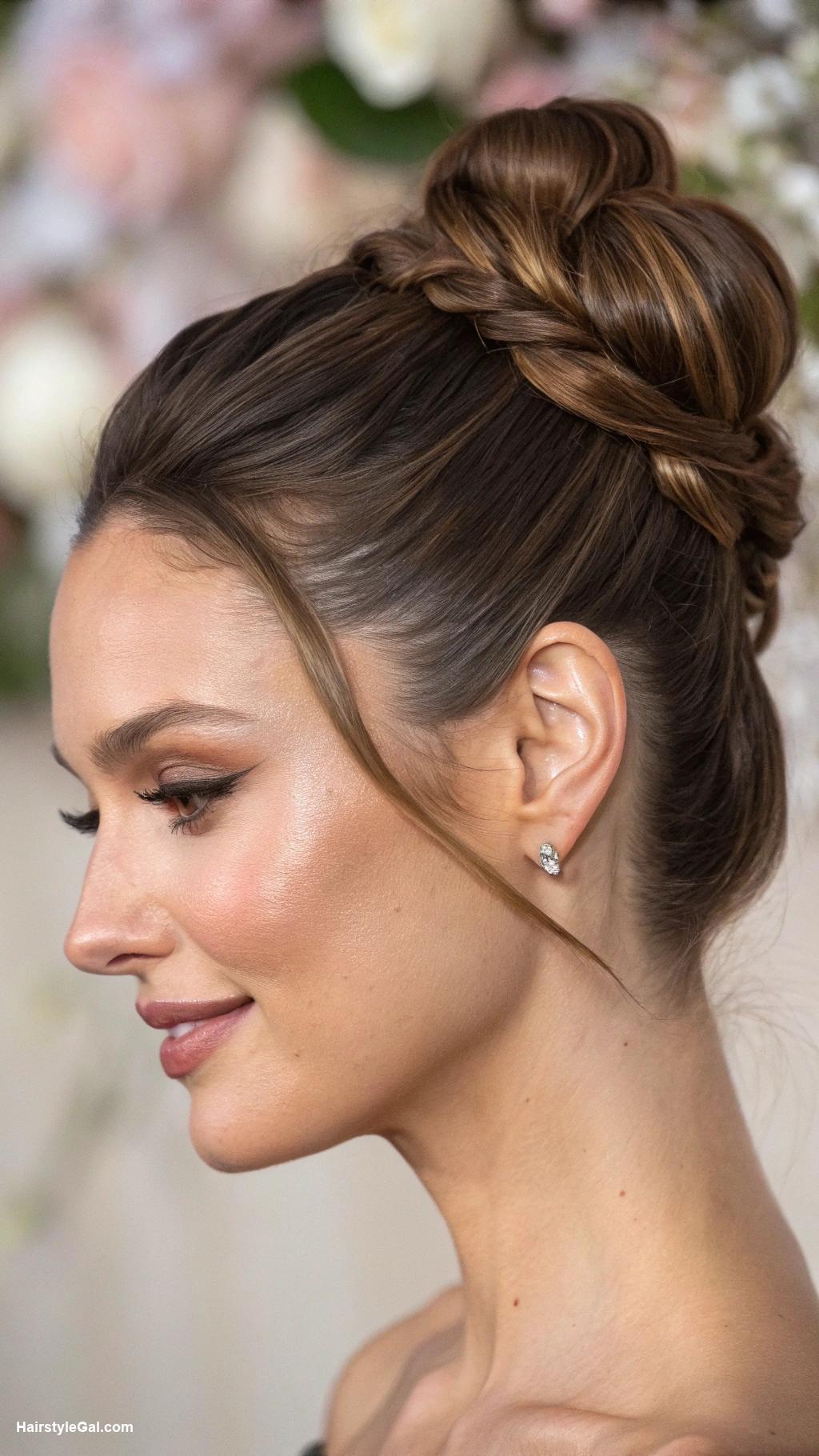 bun hairstyles Bun with twisted sections