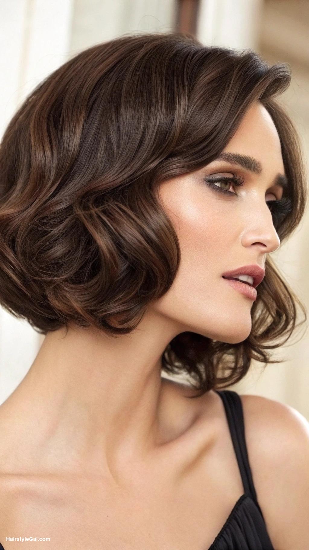 classy work hairstyles Chic bob with waves