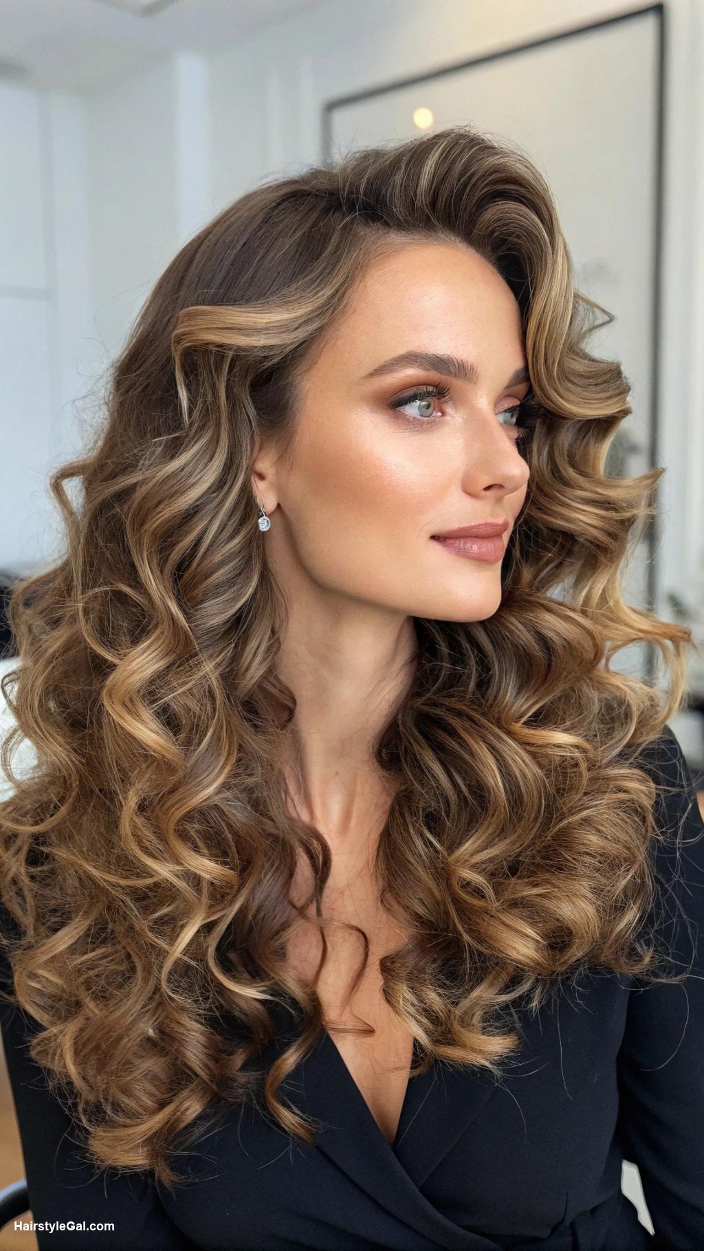 classy work hairstyles Luscious loose curls
