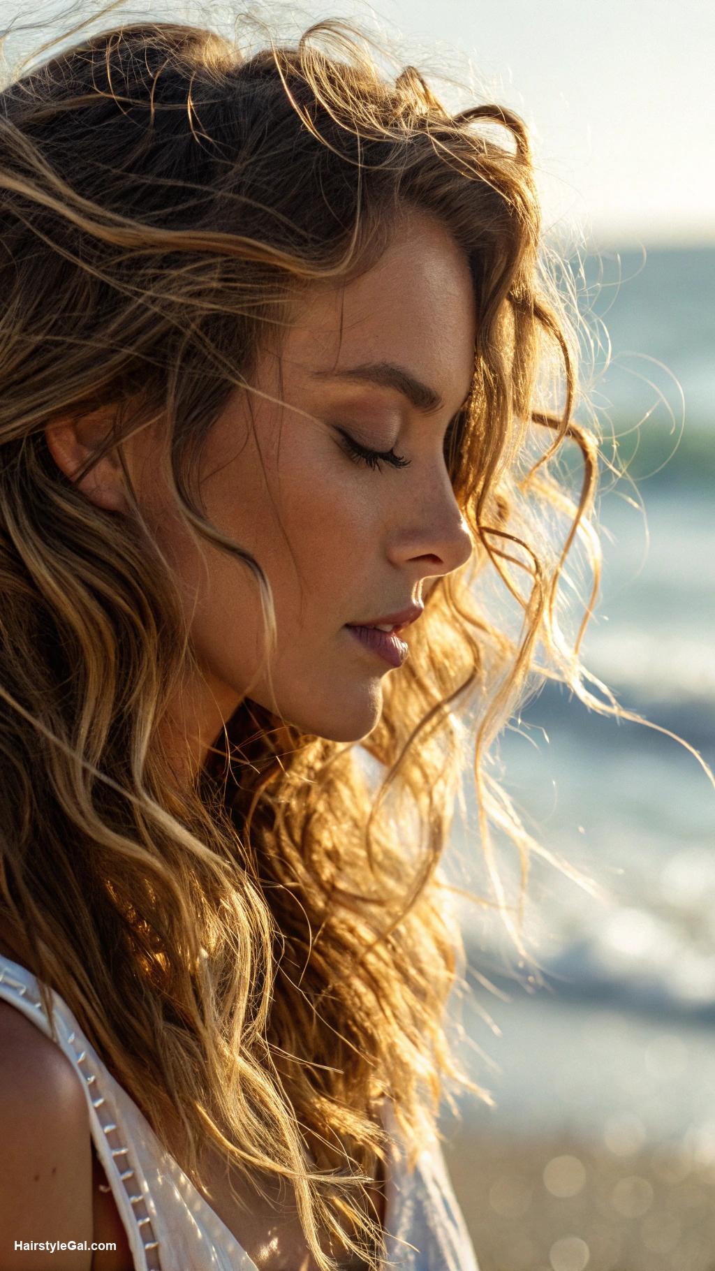 easy summer hairstyles Beachy waves with sea salt spray