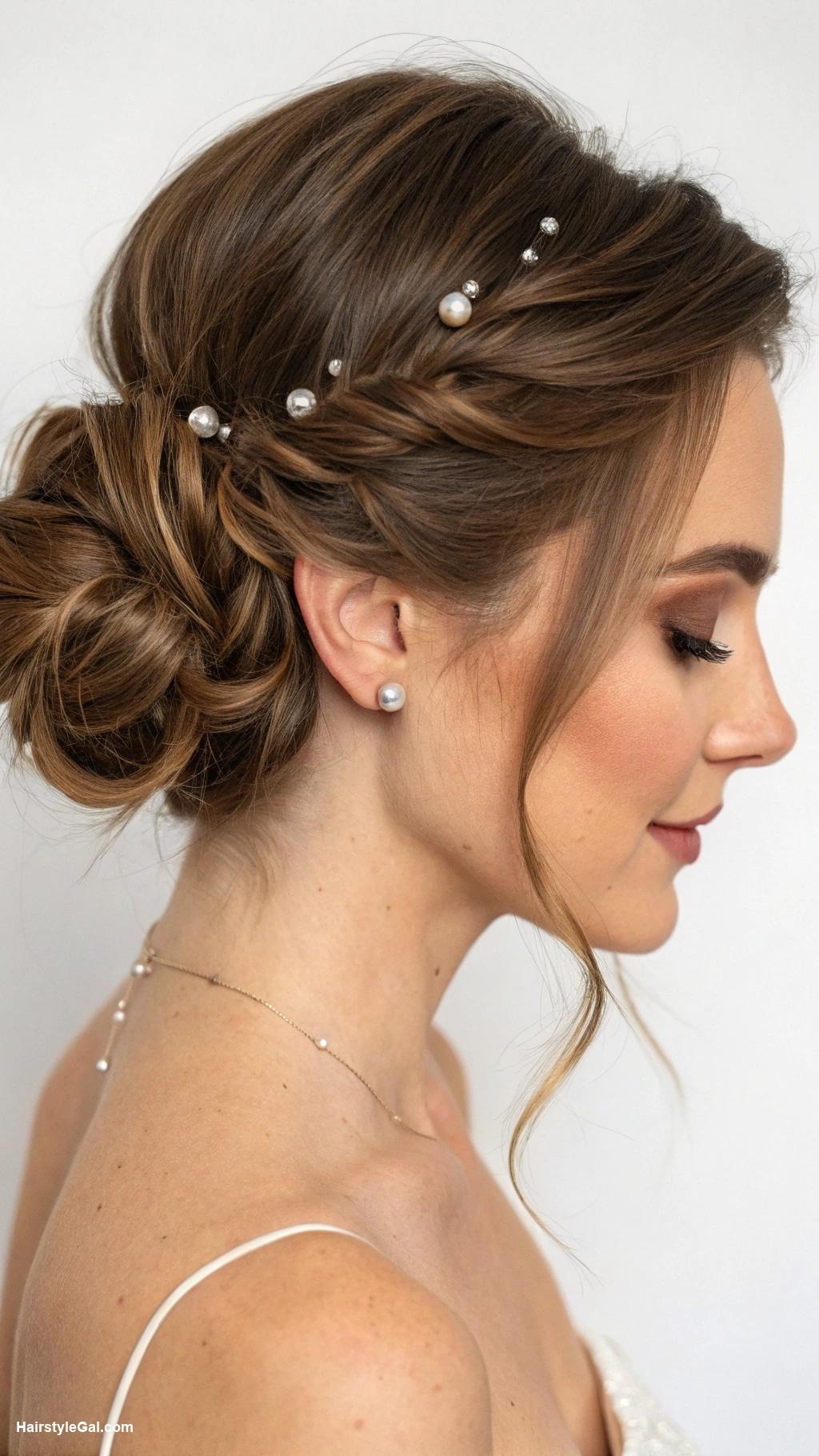 formal hairstyles Elegant low bun with a twist
