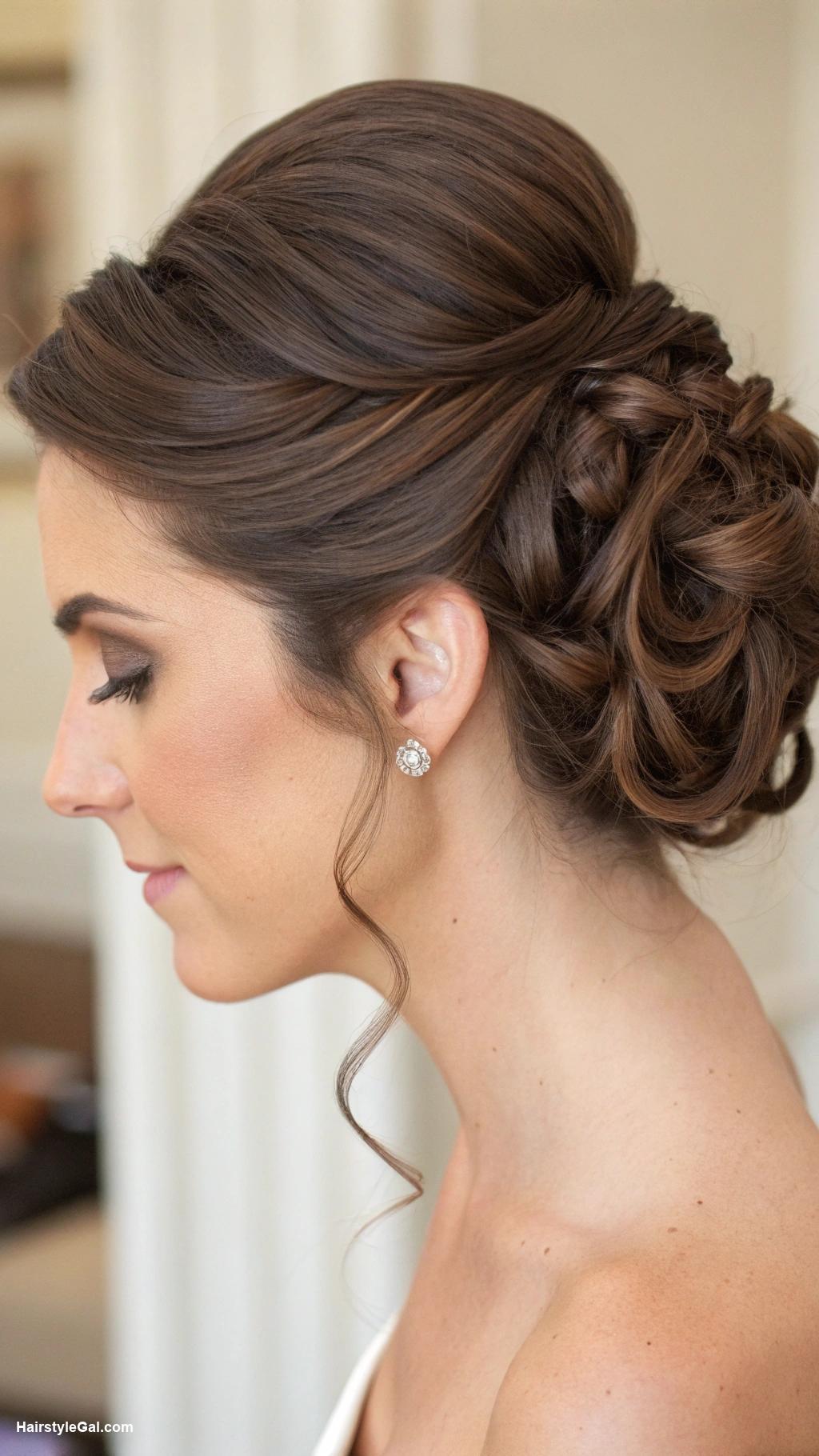formal hairstyles Sophisticated chignon with curls