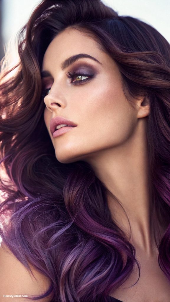 hair color ideas Dark Purple Underlayer