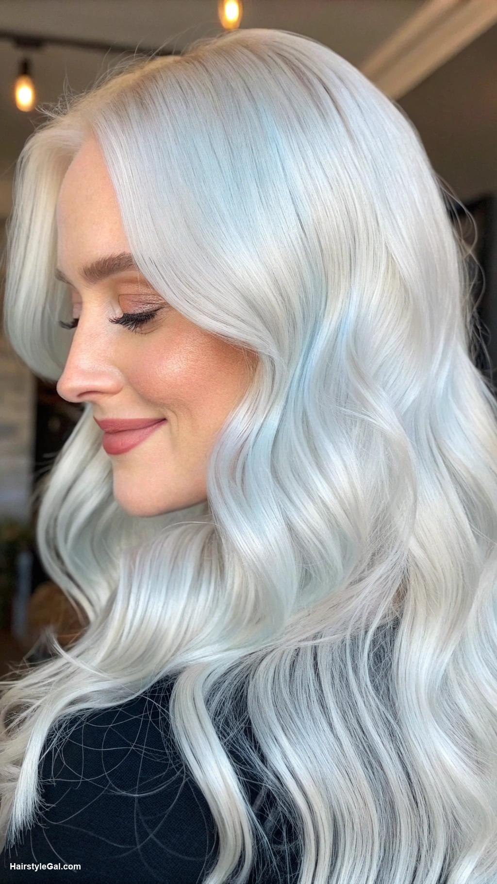 hair color ideas Icy Platinum Blonde