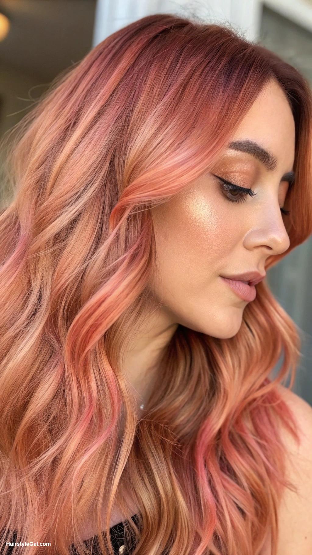hair color ideas Rose Gold Hues