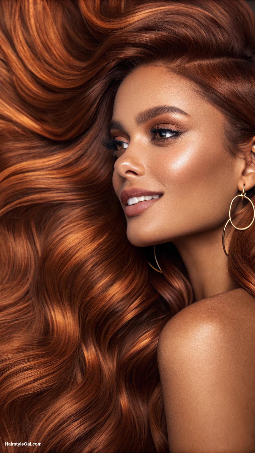 hair highlights ideas Bold copper statement highlights