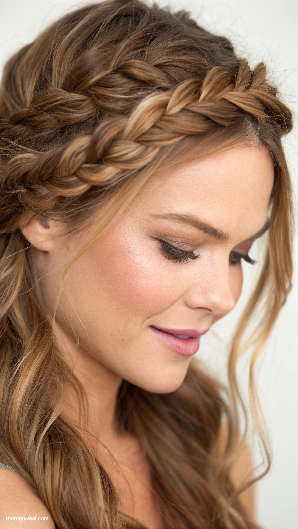 hair styles updos Double Braided Crown