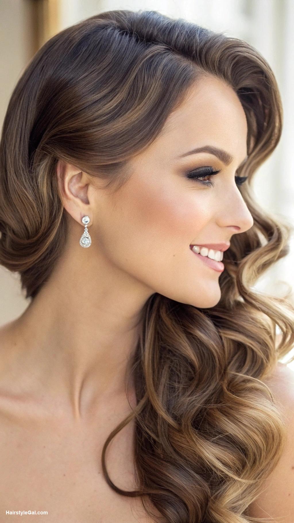 hair styles updos Side Swept Loose Waves