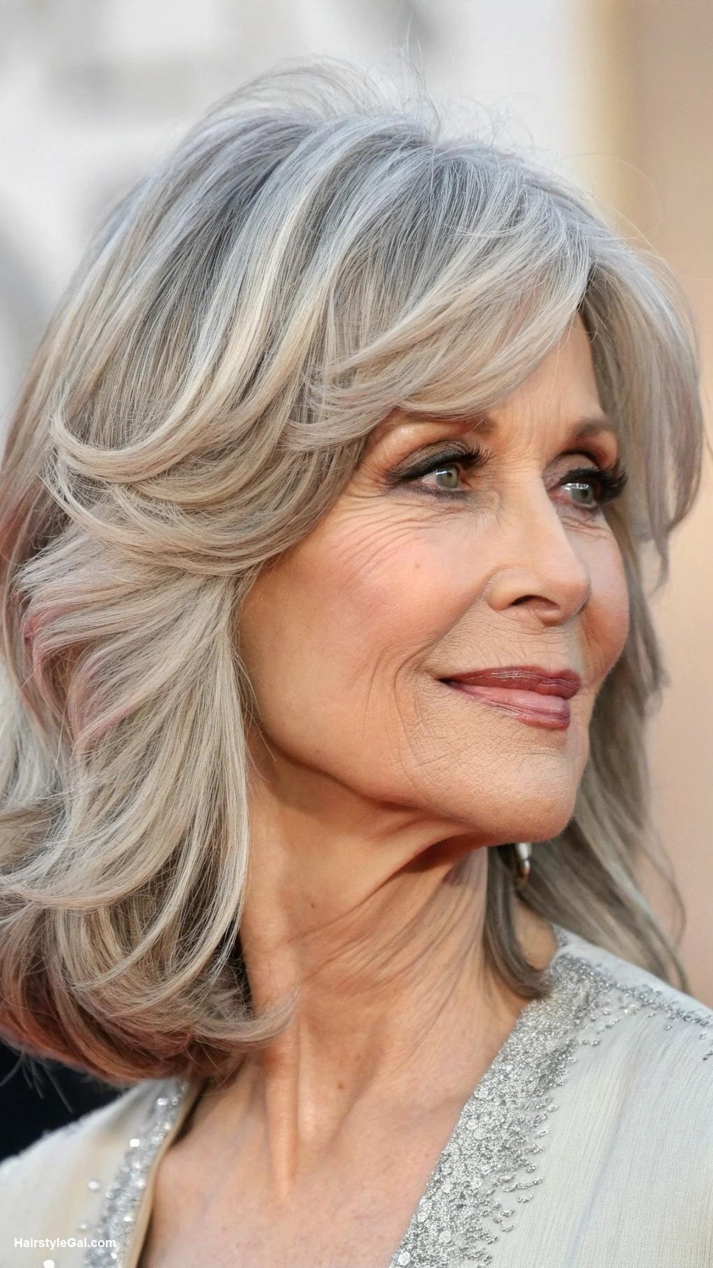 haircuts for older women Classic Medium Length Shag