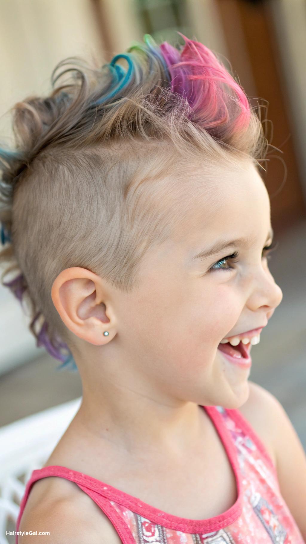 little girl haircuts Faux hawk with shaved sides