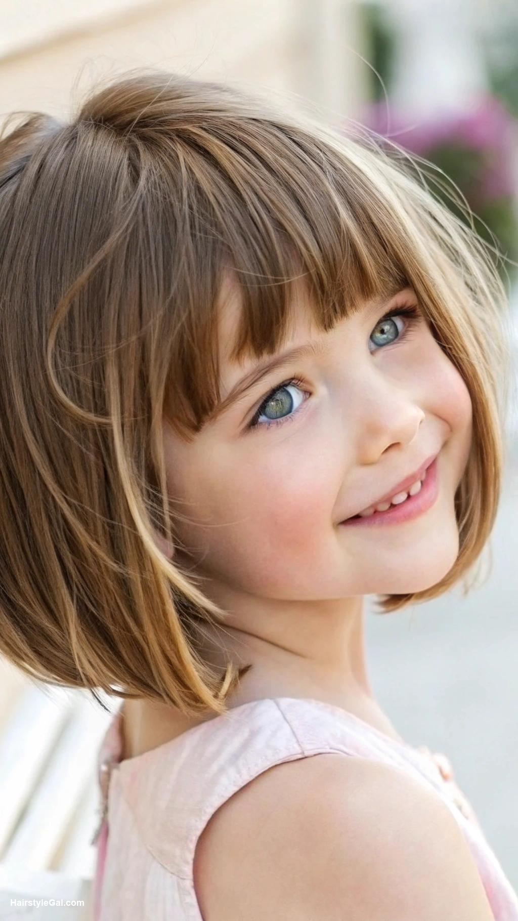 little girl haircuts Pixie cut with side bangs