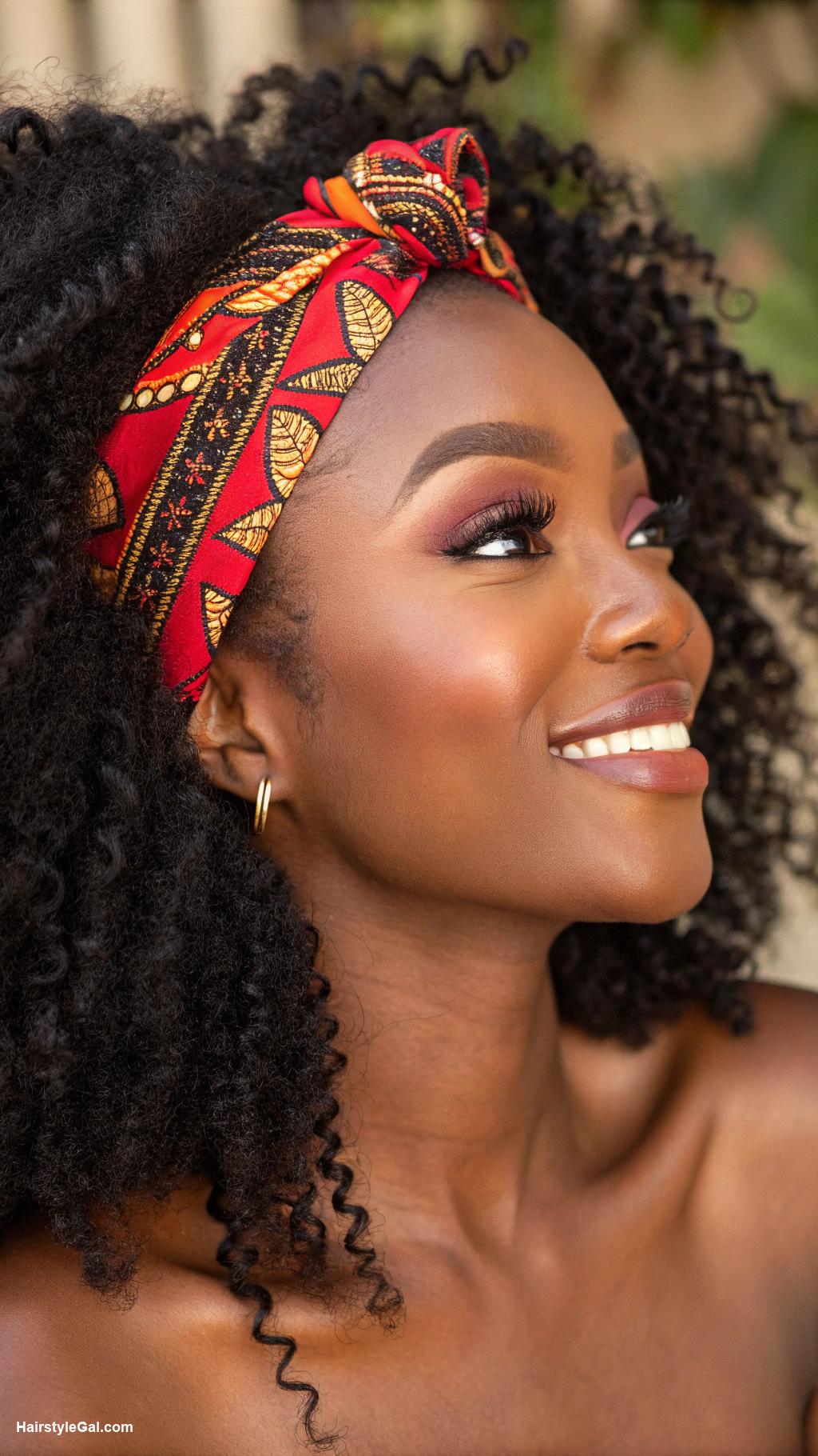 natural hairstyles for black women Natural curls with headband