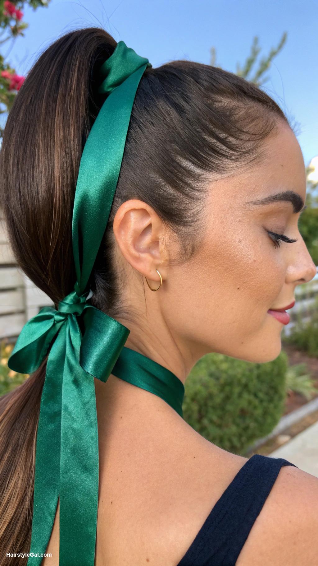 ponytail hairstyles Ponytail with Ribbon
