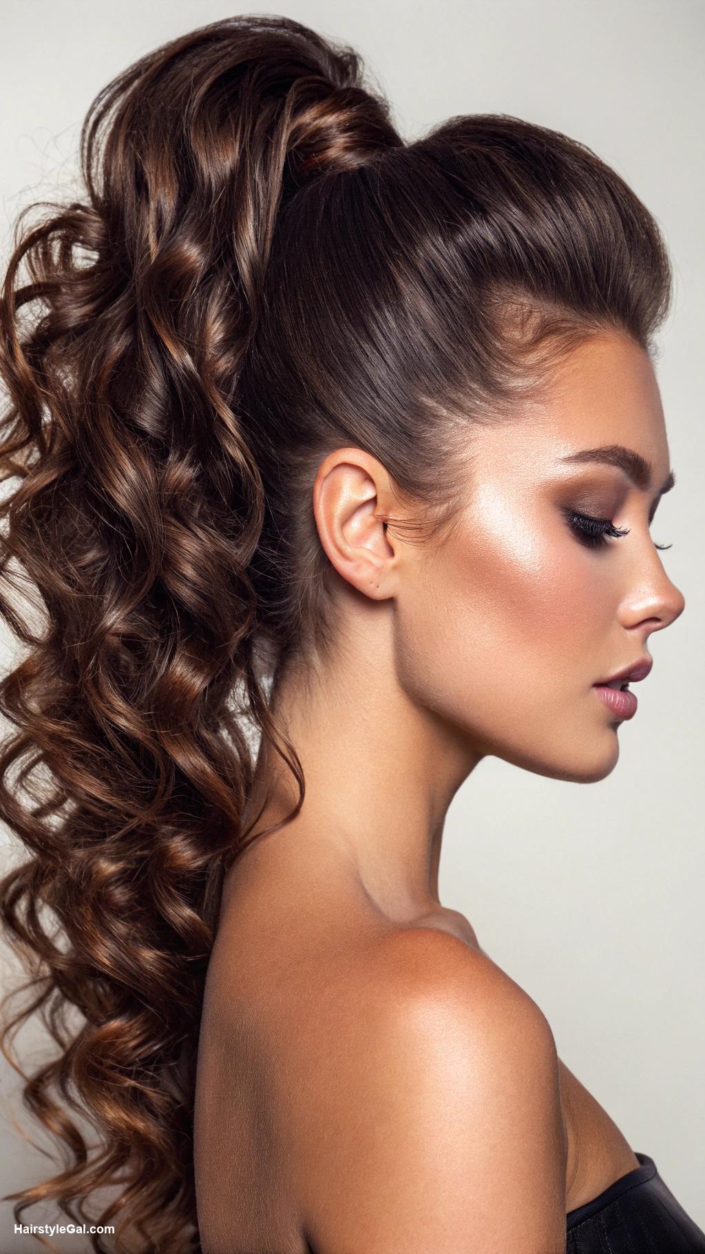 ponytail hairstyles Ponytail with Voluminous Curls
