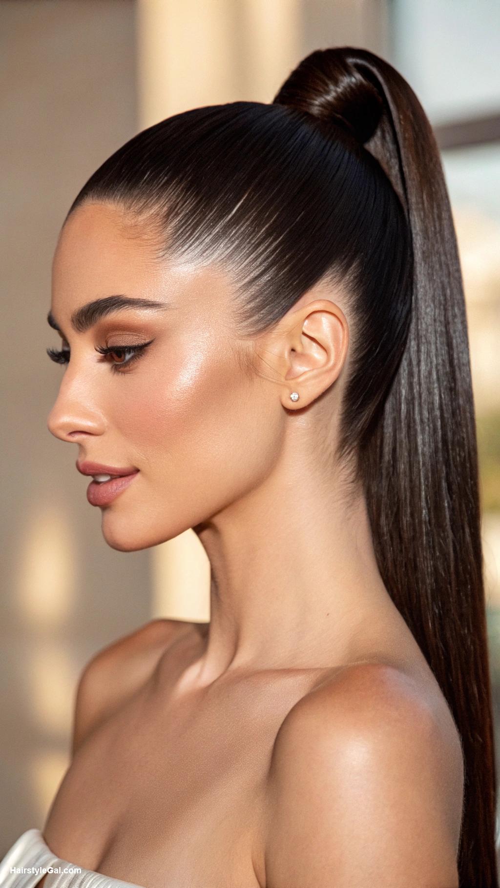 ponytail hairstyles Sleek High Ponytail