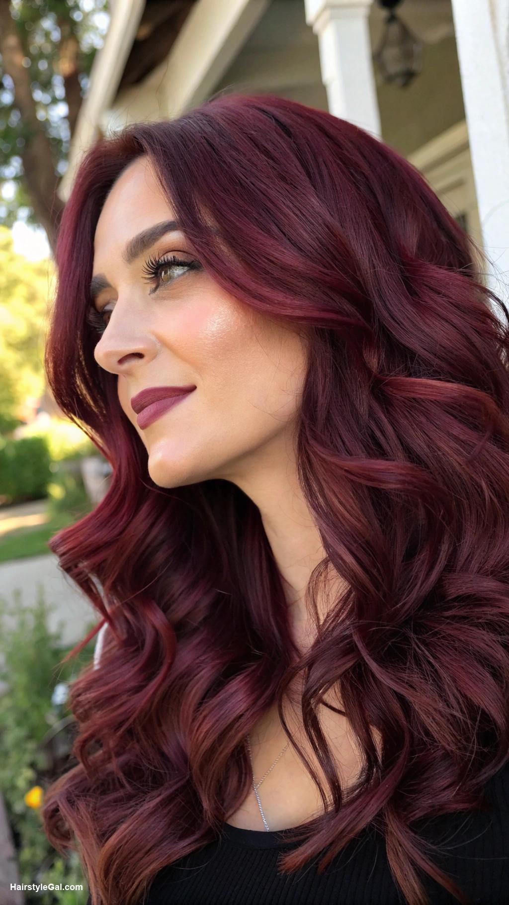 red hair colors Deep Burgundy Red