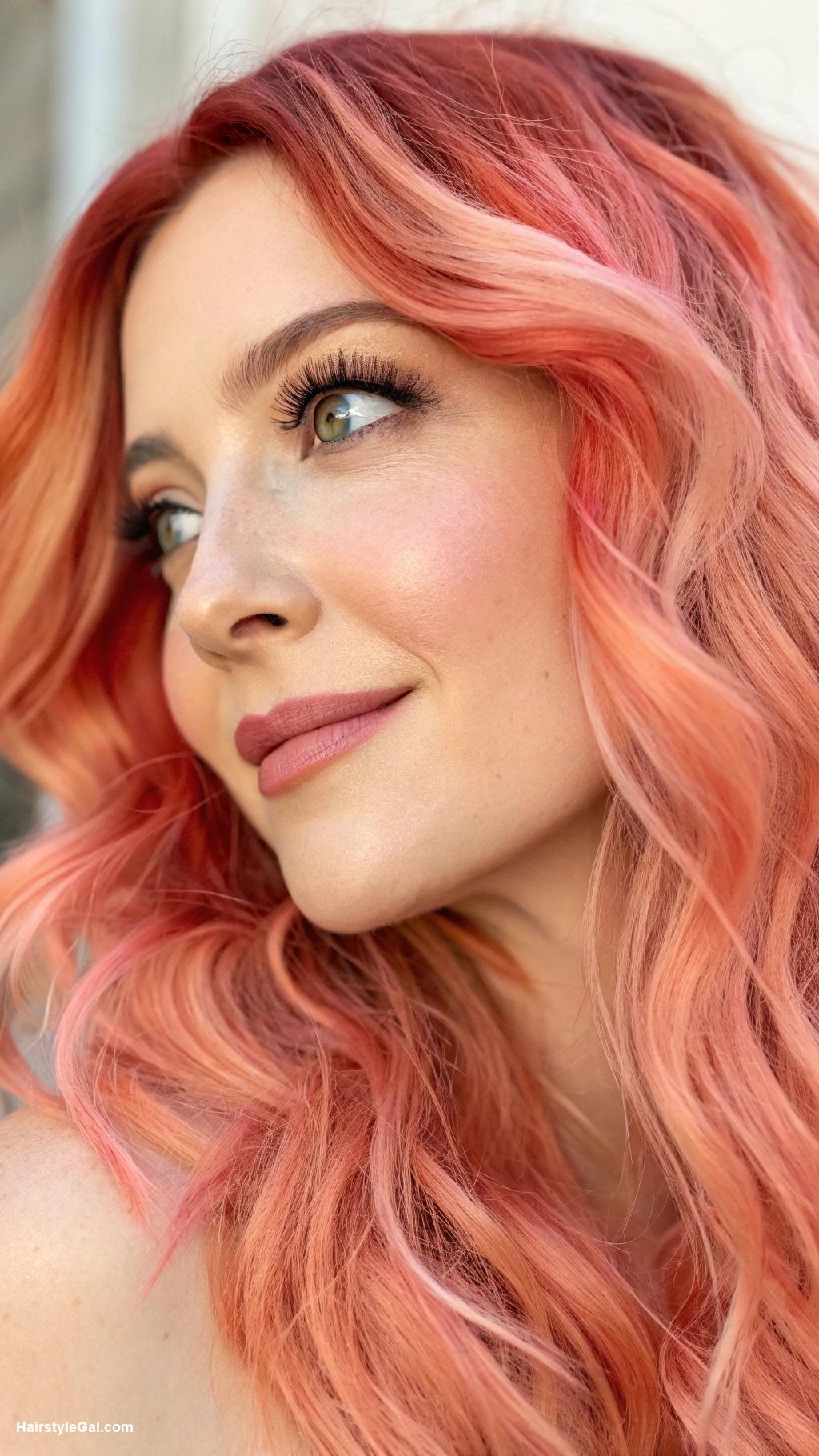 red hair colors Pastel Peach Hues