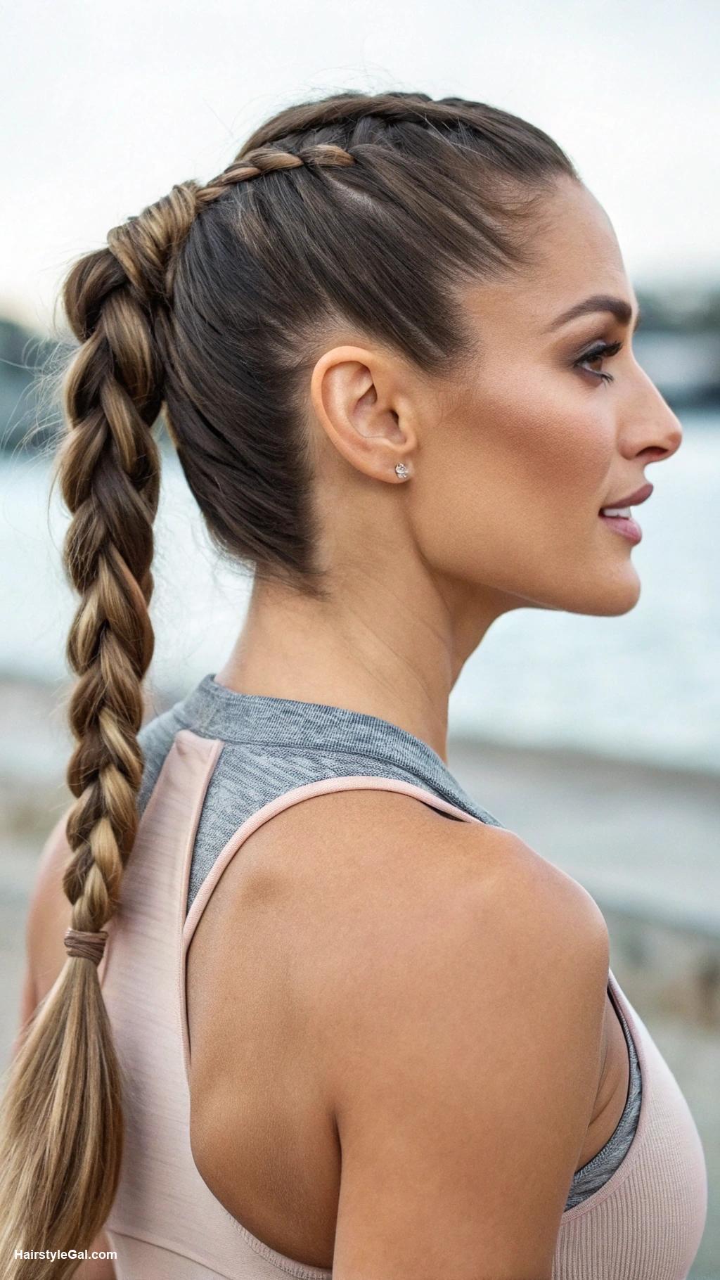 sporty hairstyles Braided ponytail for active days