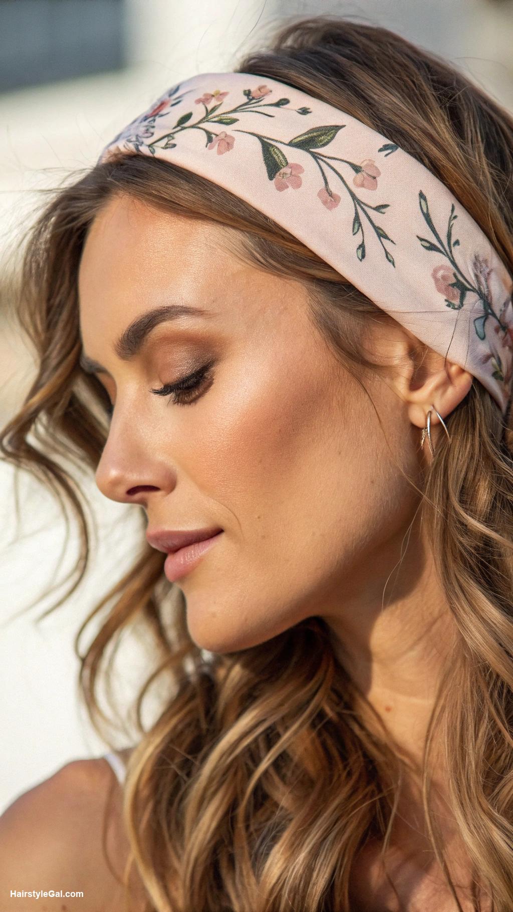 sporty hairstyles Chic headband with loose waves